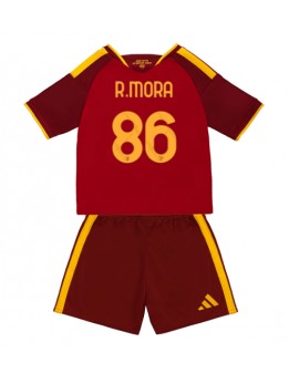 Otroški Nogometna dresi replika AS Roma Rodrigo Mora #86 Domači 2026-27 Kratek rokav (+ hlače)